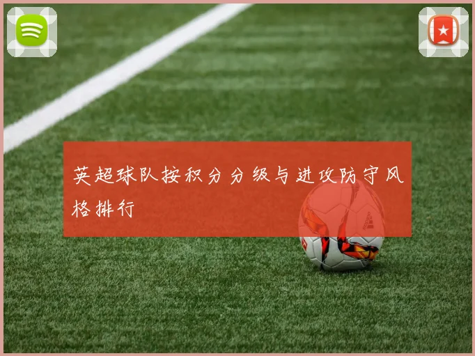 英超球队按积分分级与进攻防守风格排行